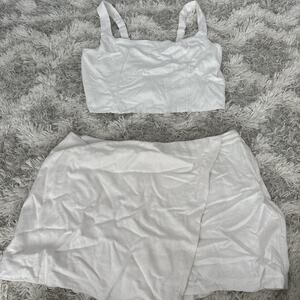 Abercrombie & Fitch White Elegant Ensemble